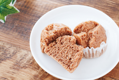 ココア蒸しパンの出来上がり